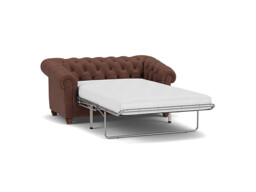 Purple Velvet 2 Seater Sofabed - Traditional Chesterfield Style Custom Sofa Bed In Easy Clean Velvet - Wantage Range - thumbnail 1