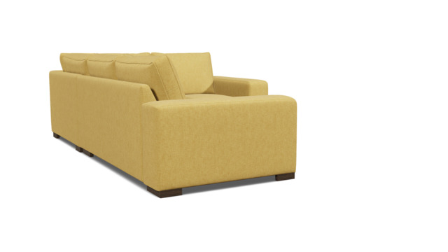 Yellow Velvet 3 Seater Right Corner Sofa - Modern Style Custom Sofa In Stain Resistant Velvet - Ashdown Range - image 1