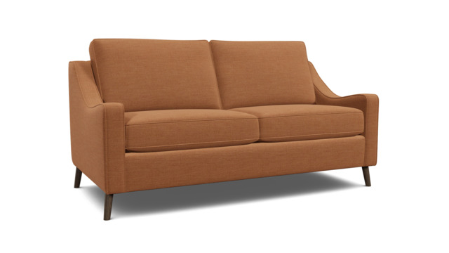 Orange Velvet 3.5 Seater Sofabed - Modern Fold Out Custom Sofa Bed In Stain Resistant Velvet - Weymouth Range - image 1