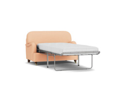 Pink Velvet Loveseat Armchair Sofabed - Traditional Style Single Chair Bed In Stain Resistant Velvet - Helston Range