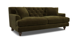 Green Linen 3 Seater Sofa - Traditional Style Custom Sofa - Charnwood Range