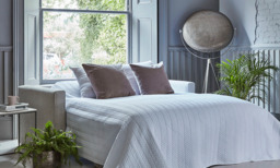 White Chenille Loveseat Armchair Sofabed - Modern Pull Out Chair Bed In Stain Resistant Chenille - Bromley Range - thumbnail 4