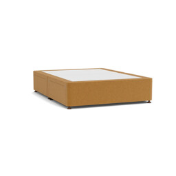 Orange Velvet King Size Bed Divan - Modern Style Divan Base In Stain Resistant Velvet - Barnsley Range