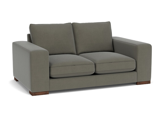 Grey Fabric 2 Seater Sofa - Modern Style Custom Sofa In Easy Clean Fabric - Ashdown Range - image 1
