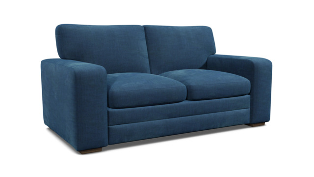 Blue Velvet 2.5 Seater Sofa - Modern Style Custom Sofa In Easy Clean Velvet - Sloane Range - image 1