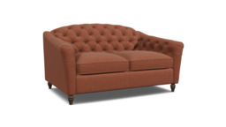 Red Velvet 2 Seater Sofabed - Traditional Fold Out Custom Sofa Bed In Easy Clean Velvet - Payton Range - thumbnail 1