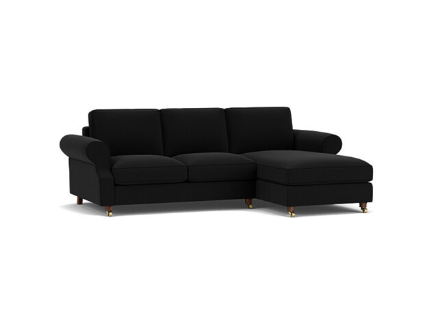Kendal 3 seater Chaise Sofa Bed  black - image 1