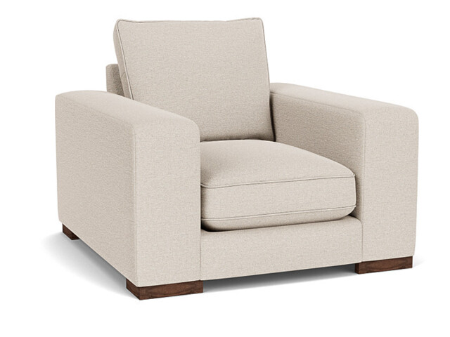 Cream Fabric Armchair - Modern Accent Custom Arm Chair - Ashdown Range - image 1