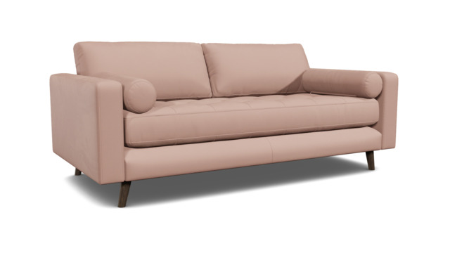 Pink Velvet 2.5 Seater Sofa - Modern Style Custom Sofa In Stain Resistant Velvet - Shoreditch Range - image 1