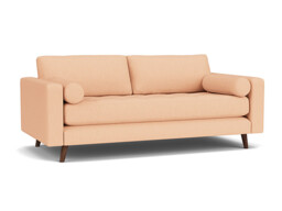 Pink Velvet 2.5 Seater Sofa - Modern Style Custom Sofa In Stain Resistant Velvet - Shoreditch Range