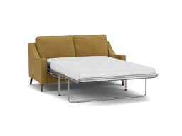 Yellow Velvet 3 Seater Sofabed - Modern Fold Out Custom Sofa Bed In Stain Resistant Velvet - Weymouth Range