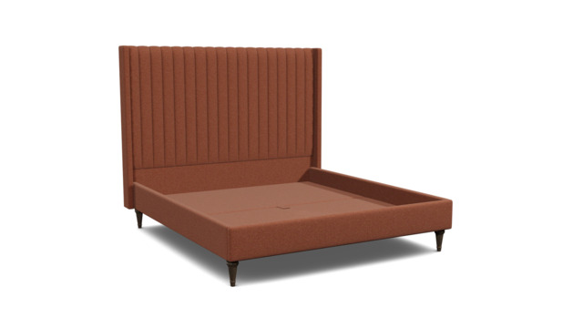 Red Velvet Super King Size Bed Frame - Modern Style Bed With Headboard In Easy Clean Velvet - Wokingham Range - image 1