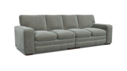 Grey Fabric 4.5 Seater Sofa - Modern Style Custom Sofa In Easy Clean Fabric - Sloane Range - thumbnail 1