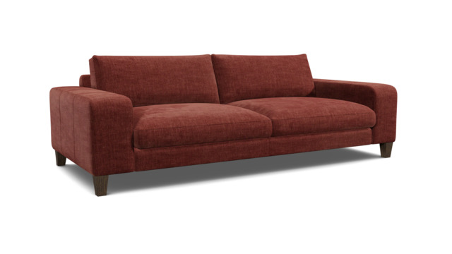 Purple Velvet 3.5 Seater Sofa - Modern Style Custom Sofa In Easy Clean Velvet - Kingly Range - image 1