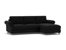 Kendal 3.5 Seater Chaise Sofa Bed black - thumbnail 1