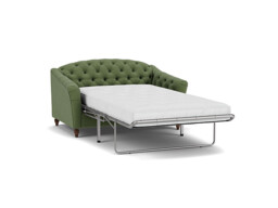 Green Linen 2 Seater Sofabed - Traditional Fold Out Custom Sofa Bed - Payton Range - thumbnail 1