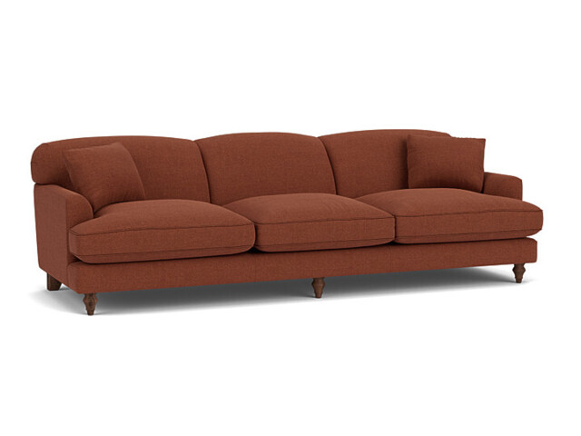 Red Velvet 3 Seater Sofa - Traditional Style Custom Sofa In Easy Clean Velvet - Galloway Range - image 1