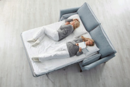 Cream 2 Seater Corner Sofa - Modern Style Fabric Luxury Premium Corner Sofa - Exmouth Range - thumbnail 4