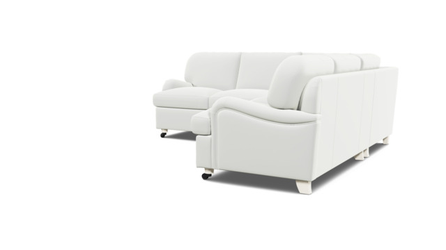 Green Linen 2X2 Seater Corner Sofabed - Traditional Fold Out Custom Sofa Bed - Helston Range - image 1