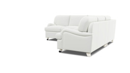 Green Linen 2X2 Seater Corner Sofabed - Traditional Fold Out Custom Sofa Bed - Helston Range - thumbnail 1