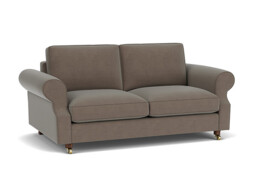 Brown Velvet 3.5 Seater Sofa - Traditional Style Custom Sofa In Easy Clean Velvet - Kendal Range