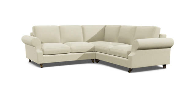 White 3 Seater Corner Sofa - Modern Style Fabric Luxury Premium Corner Sofa - Kendal Range - image 1