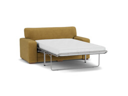 Yellow Velvet 2.5 Seater Sofabed - Modern Fold Out Custom Sofa Bed In Stain Resistant Velvet - Sloane Range - thumbnail 1