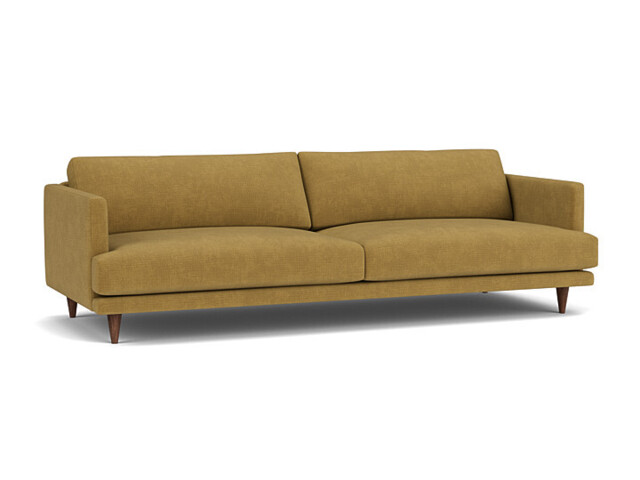 Yellow Velvet 5 Seater Sofa - Modern Style Custom Sofa In Stain Resistant Velvet - Middleton Range - image 1
