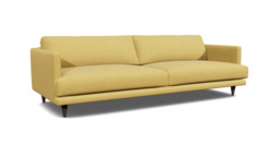 Yellow Velvet 5 Seater Sofa - Modern Style Custom Sofa In Stain Resistant Velvet - Middleton Range - thumbnail 1