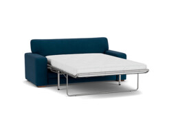 Blue Velvet 3 Seater Sofabed - Modern Fold Out Custom Sofa Bed In Easy Clean Velvet - Sloane Range - thumbnail 1