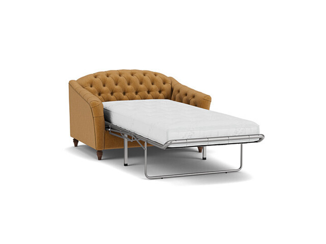 Orange Velvet Loveseat Armchair Sofabed - Traditional Style Single Chair Bed In Stain Resistant Velvet - Payton Range - image 1