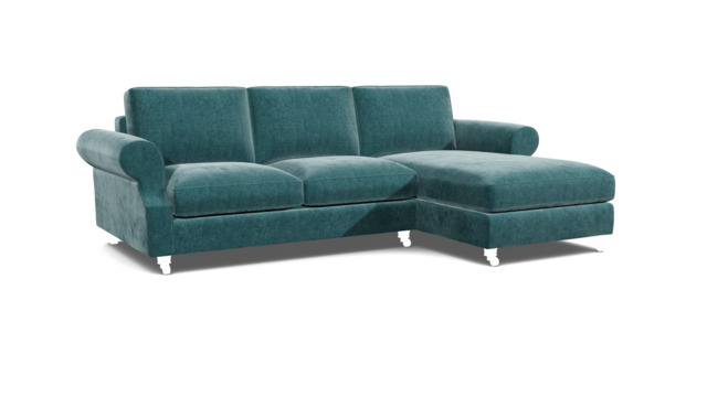 Teal 3.5 Seater Corner Sofa - Modern Style Fabric Luxury Premium Corner Sofa - Kendal Range - image 1