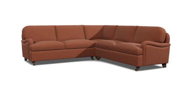 Red Velvet 3.5 Seater Corner Sofabed - Traditional Fold Out Custom Sofa Bed In Easy Clean Velvet - Helston Range - image 1