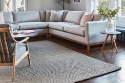 Cream Fabric 4 Seater Corner Sofa - Modern Style Custom Sofa - Darwin Range - thumbnail 2