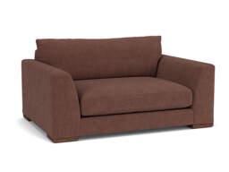 Purple Velvet Loveseat Armchair - Modern Snuggle Cuddler Custom Arm Chair In Easy Clean Velvet - Kingston Range