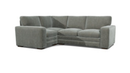 Grey Fabric 1X2.5 Seater Corner Sofabed - Modern Pull Out Custom Sofa Bed In Easy Clean Fabric - Sloane Range