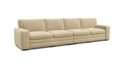 Cream Fabric 6 Seater Sofa - Modern Style Custom Sofa Settee - Sloane Range