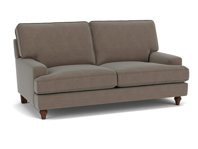 Brown Velvet 3 Seater Sofa - Modern Style Custom Sofa In Easy Clean Velvet - Whinfell Range - image 1