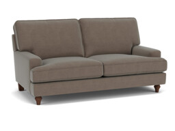 Brown Velvet 3 Seater Sofa - Modern Style Custom Sofa In Easy Clean Velvet - Whinfell Range - thumbnail 1