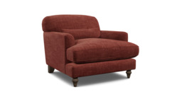 Purple Velvet Armchair - Traditional Ladies Custom Arm Chair In Easy Clean Velvet - Galloway Range - thumbnail 1