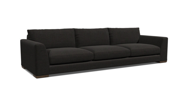 Black Velvet 4 Seater Sofa - Modern Style Custom Sofa In Easy Clean Velvet - Kingston Range - image 1