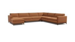 Darwin Bold U-Shape Corner Sofa - Orange - Darlings of Chelsea