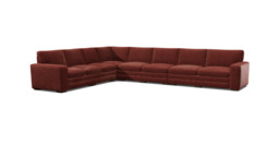 Purple Velvet 6X4 Seater Corner Sofa - Modern Style Custom Sofa In Easy Clean Velvet - Sloane Range - thumbnail 1