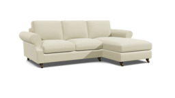 Kendal 3 seater Chaise Sofa Bed  white - thumbnail 1