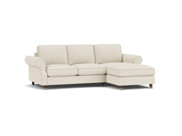 Kendal 3 seater Chaise Sofa Bed  white
