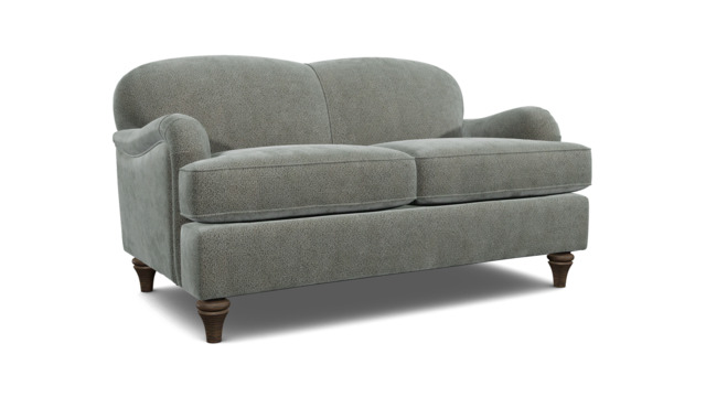 Grey Fabric 2 Seater Sofa - Traditional Style Custom Sofa In Easy Clean Fabric - Lincoln Range - image 1