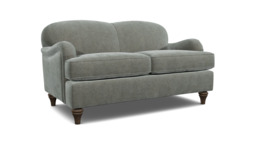 Grey Fabric 2 Seater Sofa - Traditional Style Custom Sofa In Easy Clean Fabric - Lincoln Range