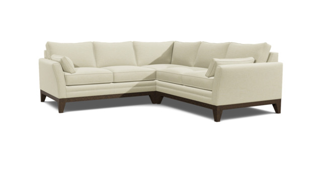 White 2 Seater Corner Sofa - Modern Style Fabric Luxury Premium Corner Sofa - Exmouth Range - image 1