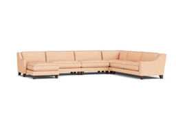 Banbury Large Luxury U-Shape Corner Sofa in Pink - Darlings of Chelsea