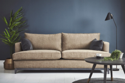 Grey Fabric Loveseat Armchair - Modern Snuggle Cuddler Custom Arm Chair In Easy Clean Fabric - Oakham Range - thumbnail 3